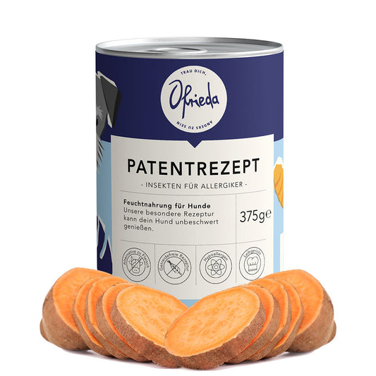Insecten hondenvoer Patentrezept 375 g natvoer. Insectenvoer van Ofrieda