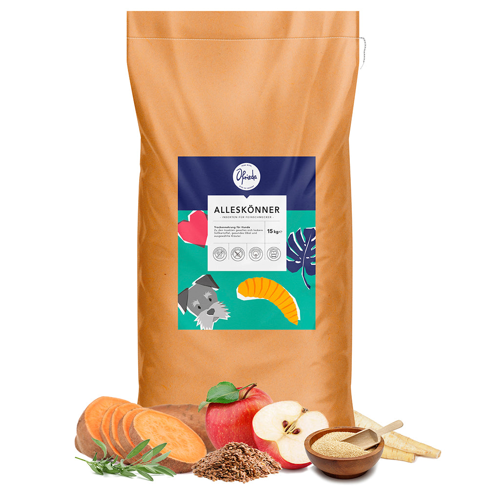 Le Classique Aliment pour chiens Le Classique 15 kg. Aliment à base d'insectes de Ofrieda