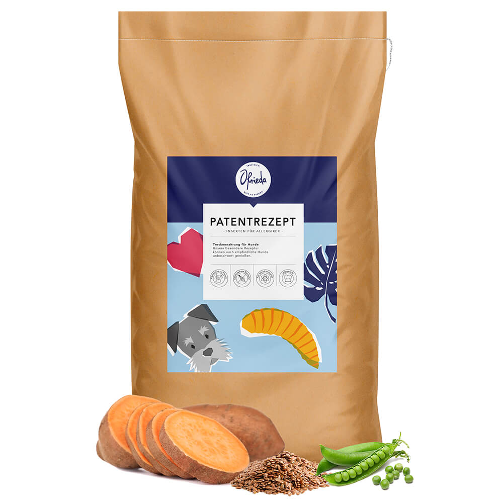 Patentrezept droogvoer insecten Hermetia zoete aardappel ofrieda 5 kg